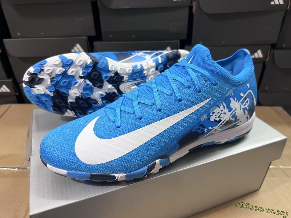 Nike Air Zoom Mercurial Vapor 16 Elite TF Football Shoes - Blue/White/Black
