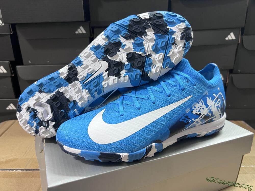 Nike Air Zoom Mercurial Vapor 16 Elite TF Football Shoes - Blue/White/Black