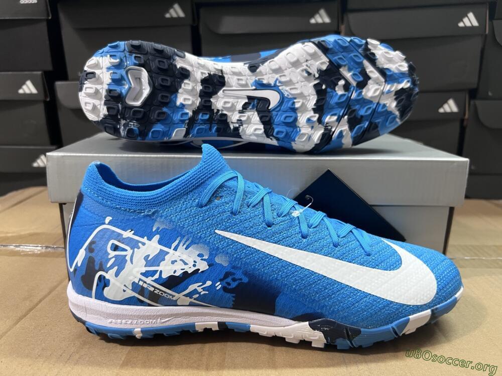 Nike Air Zoom Mercurial Vapor 16 Elite TF Football Shoes - Blue/White/Black