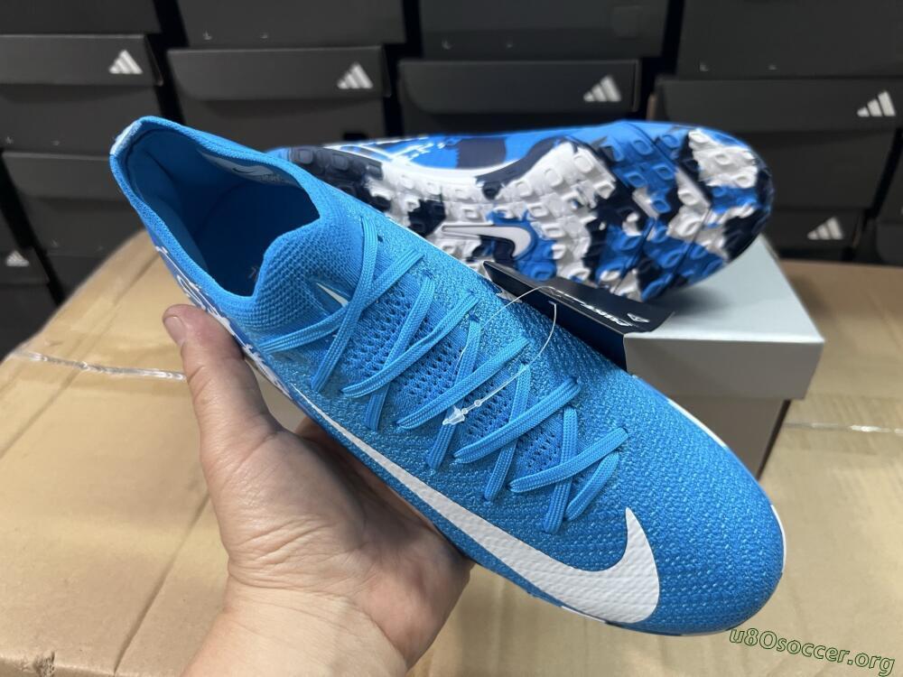 Nike Air Zoom Mercurial Vapor 16 Elite TF Football Shoes - Blue/White/Black