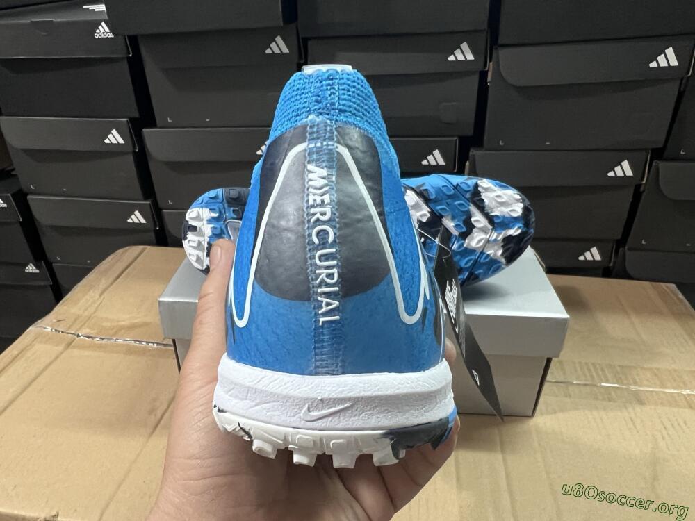 Nike Air Zoom Mercurial Vapor 16 Elite TF Football Shoes - Blue/White/Black