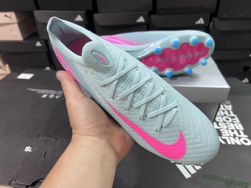 Nike Air Zoom Mercurial Vapor 16 Elite AG Football Boots - Jade/Pink/White