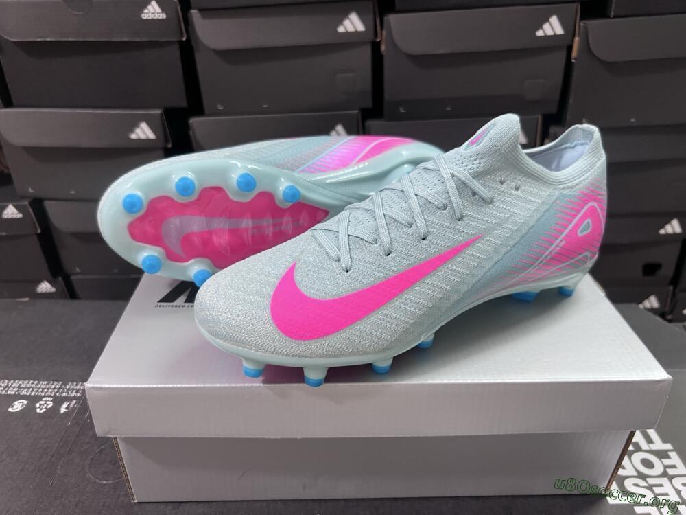 Nike Air Zoom Mercurial Vapor 16 Elite AG Football Boots - Jade/Pink/White