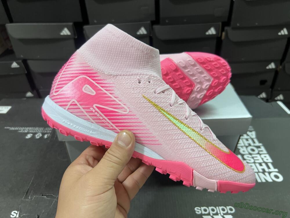 Nike Air Zoom Mercurial Superfly 10 Elite TF Football Shoes - Pink/Red/Gold