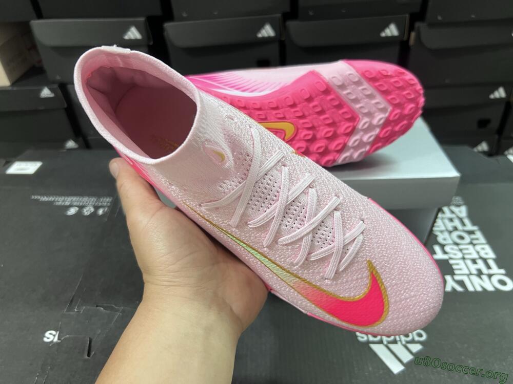 Nike Air Zoom Mercurial Superfly 10 Elite TF Football Shoes - Pink/Red/Gold
