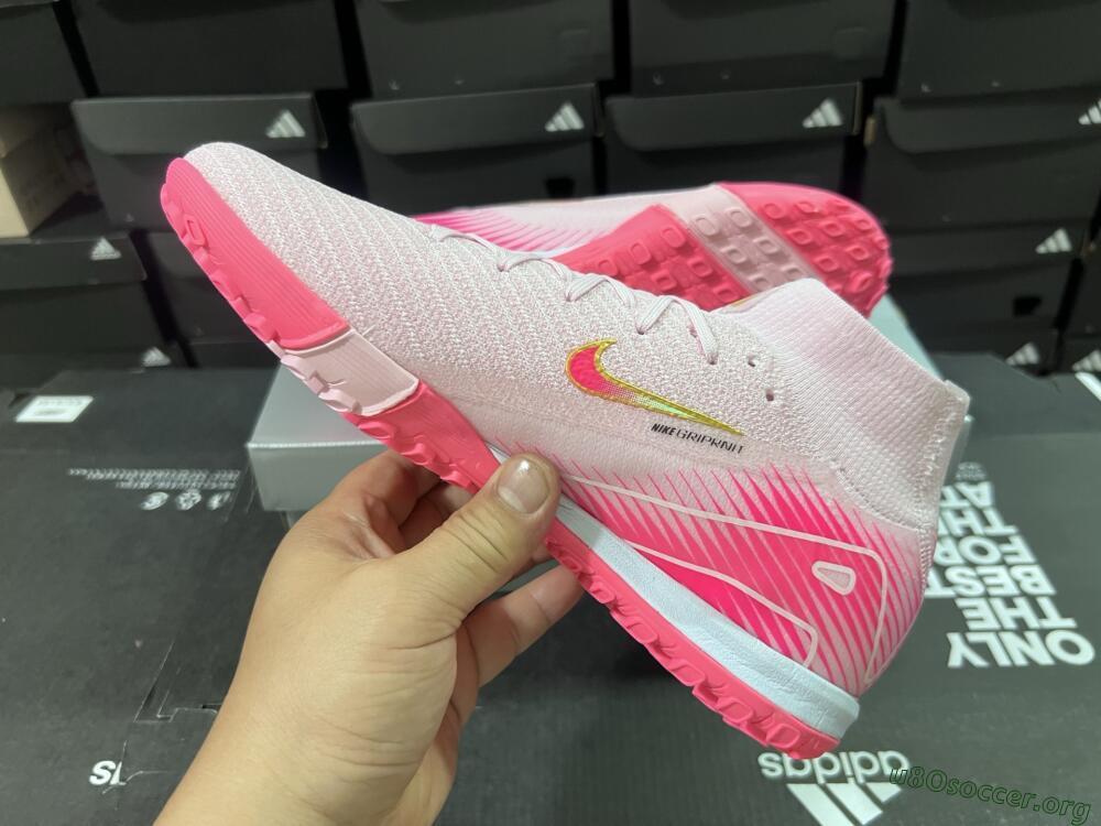 Nike Air Zoom Mercurial Superfly 10 Elite TF Football Shoes - Pink/Red/Gold