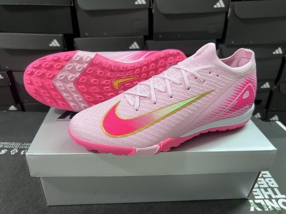 Nike Air Zoom Mercurial Vapor 16 Elite TF Football Shoes - Pink/Gold/White