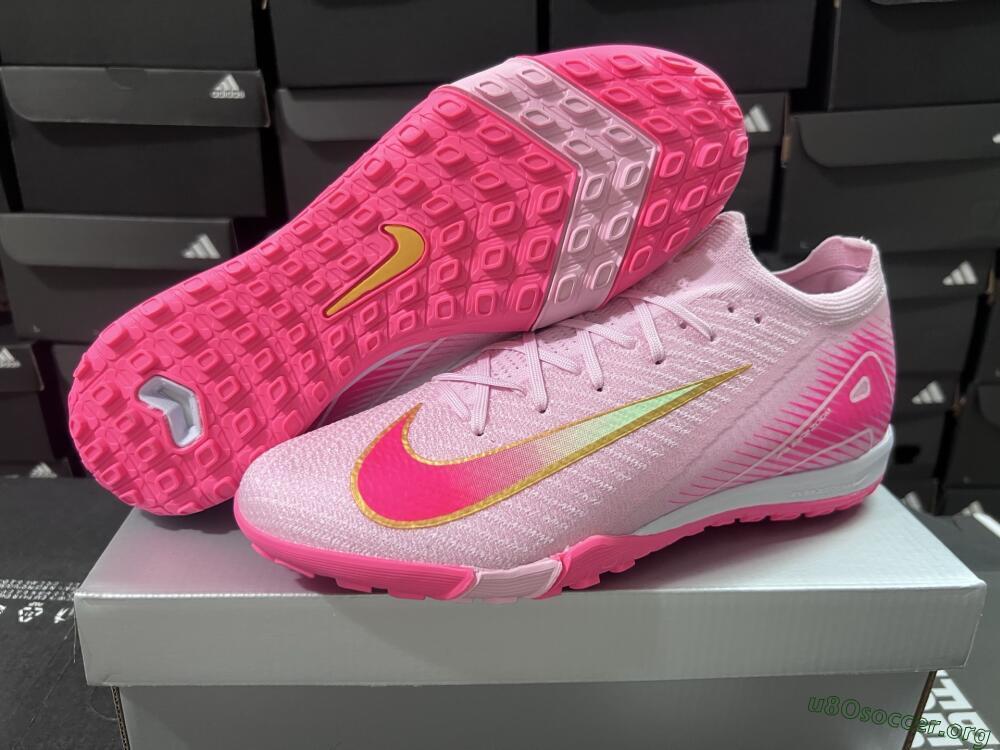 Nike Air Zoom Mercurial Vapor 16 Elite TF Football Shoes - Pink/Gold/White