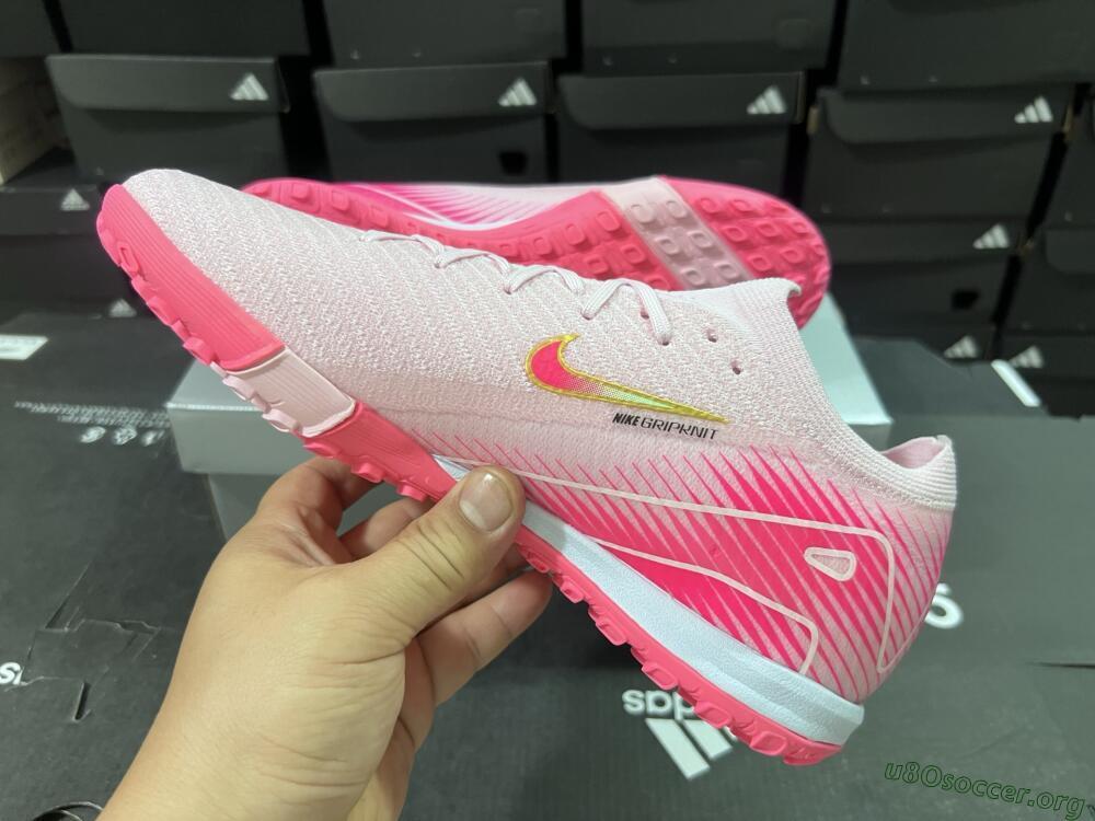 Nike Air Zoom Mercurial Vapor 16 Elite TF Football Shoes - Pink/Gold/White