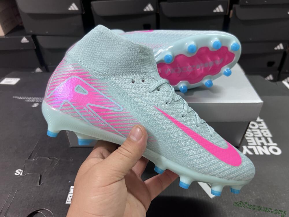 Nike Air Zoom Mercurial Superfly 10 Elite AG Football Boots - Jade/Pink