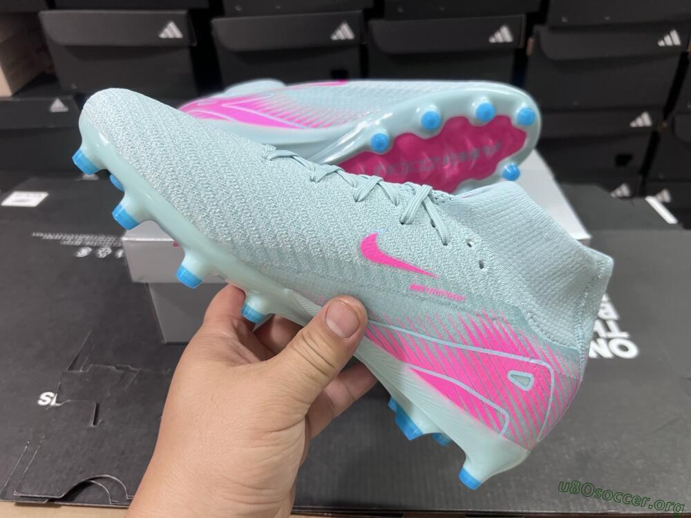 Nike Air Zoom Mercurial Superfly 10 Elite AG Football Boots - Jade/Pink