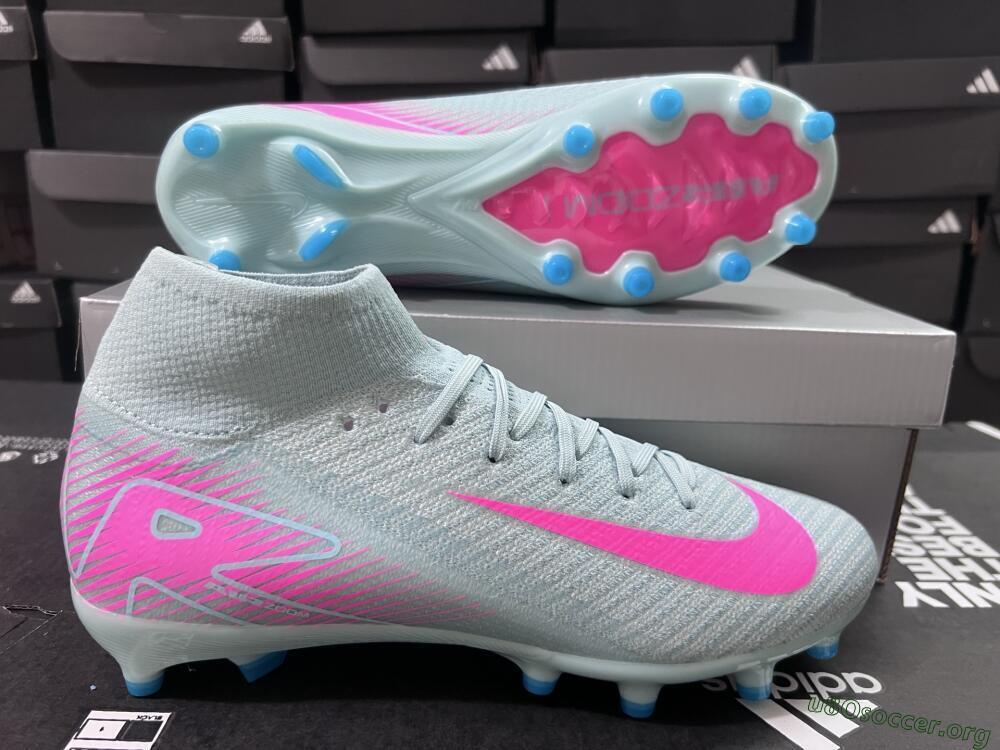 Nike Air Zoom Mercurial Superfly 10 Elite AG Football Boots - Jade/Pink
