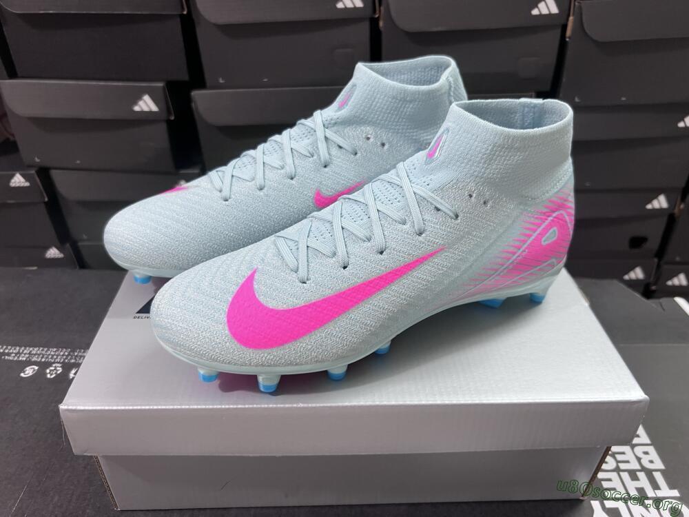Nike Air Zoom Mercurial Superfly 10 Elite AG Football Boots - Jade/Pink