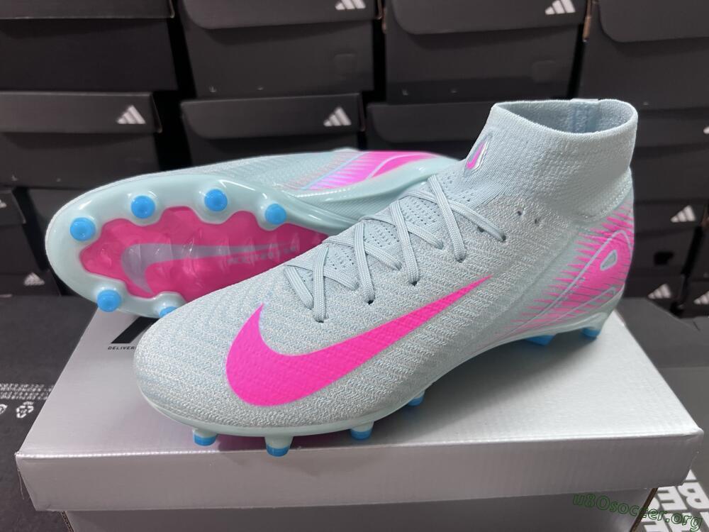 Nike Air Zoom Mercurial Superfly 10 Elite AG Football Boots - Jade/Pink