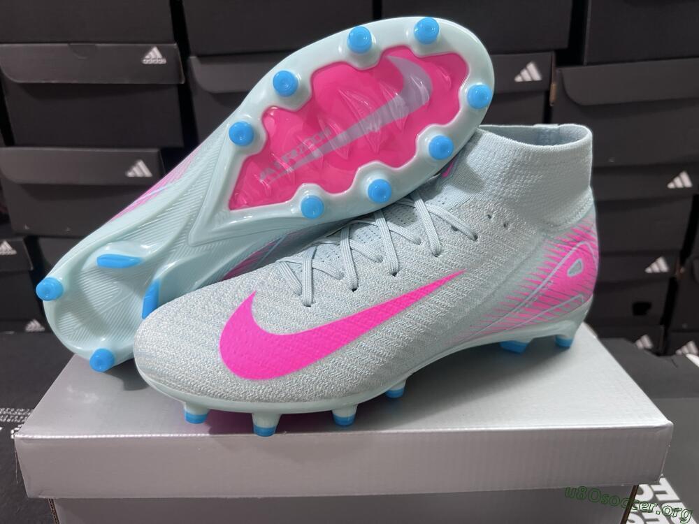 Nike Air Zoom Mercurial Superfly 10 Elite AG Football Boots - Jade/Pink