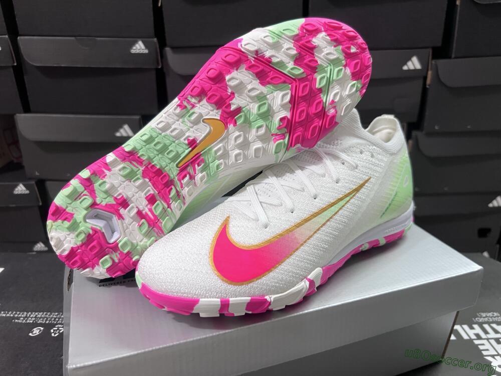 Nike Air Zoom Mercurial Vapor 16 Elite TF Football Shoes - White/Red/Gold