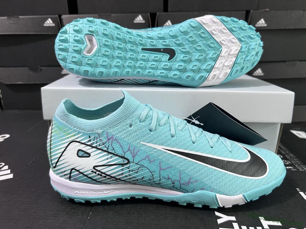 Nike Air Zoom Mercurial Vapor 16 Elite TF Football Shoes - Jade/Black/White