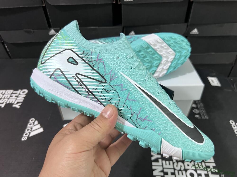 Nike Air Zoom Mercurial Vapor 16 Elite TF Football Shoes - Jade/Black/White