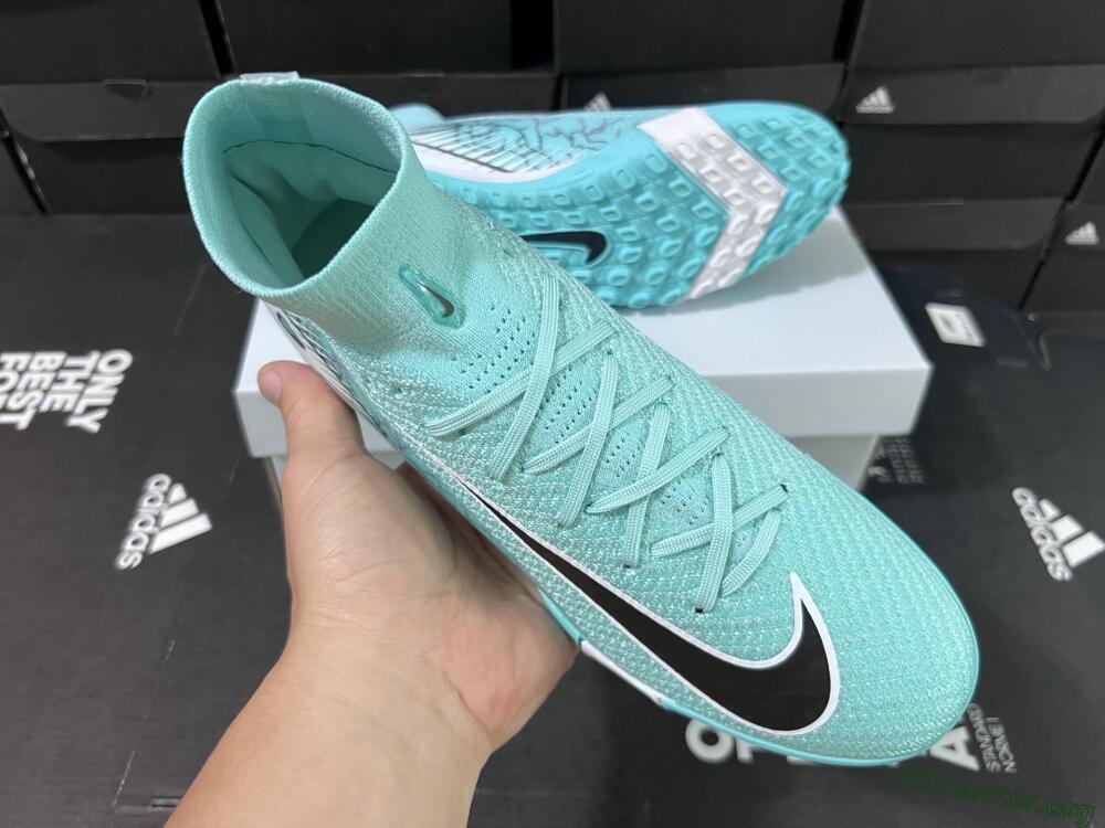 Nike Air Zoom Mercurial Superfly 10 Elite TF Football Shoes - Jade/Black/White