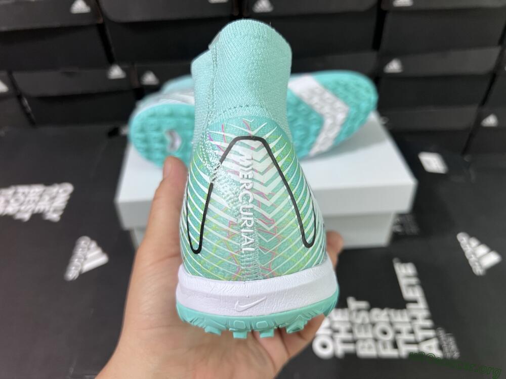 Nike Air Zoom Mercurial Superfly 10 Elite TF Football Shoes - Jade/Black/White