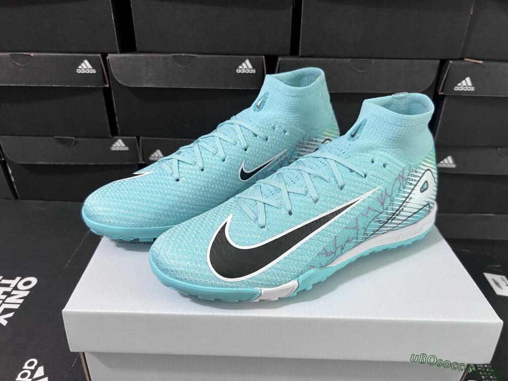 Nike Air Zoom Mercurial Superfly 10 Elite TF Football Shoes - Jade/Black/White