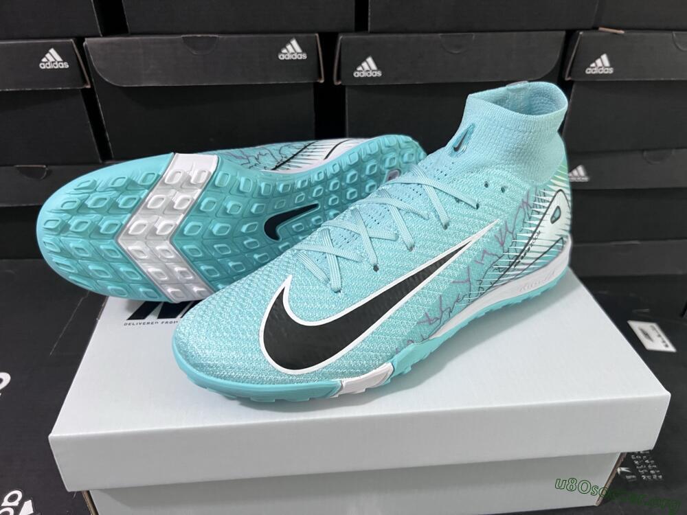 Nike Air Zoom Mercurial Superfly 10 Elite TF Football Shoes - Jade/Black/White