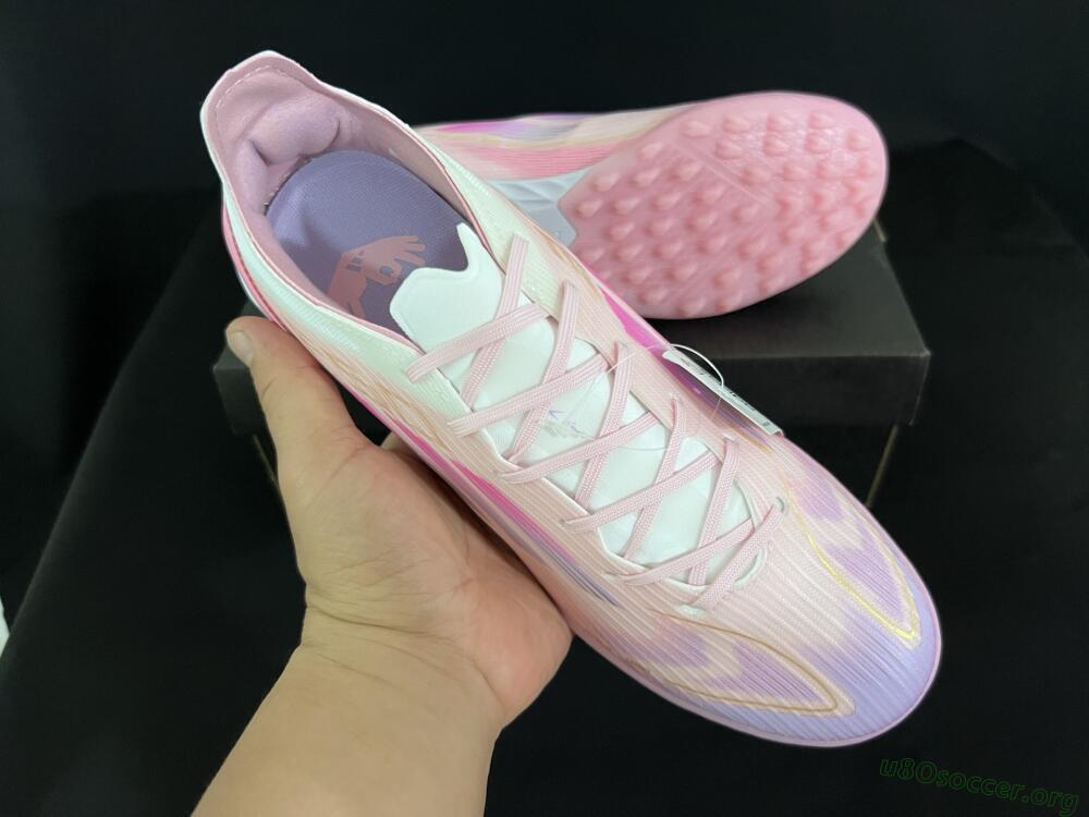 Adidas F50 Pro TF Football Shoes - Pink/Gold/White