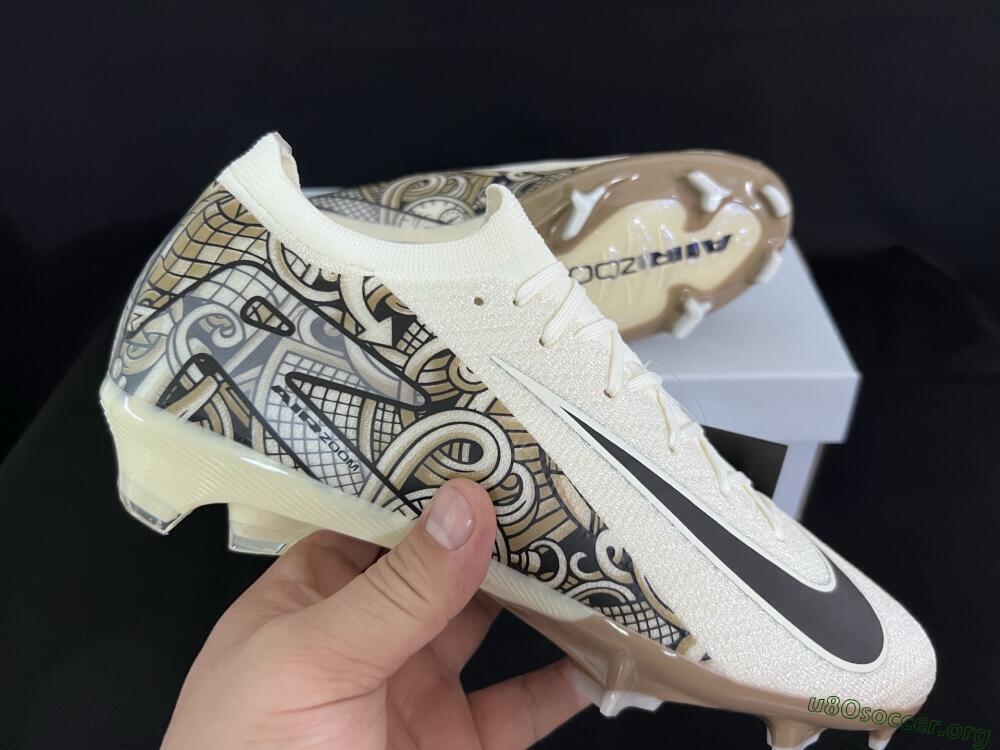 Nike Air Zoom Mercurial Vapor 16 Elite FG Football Boots - Beige/Black/White