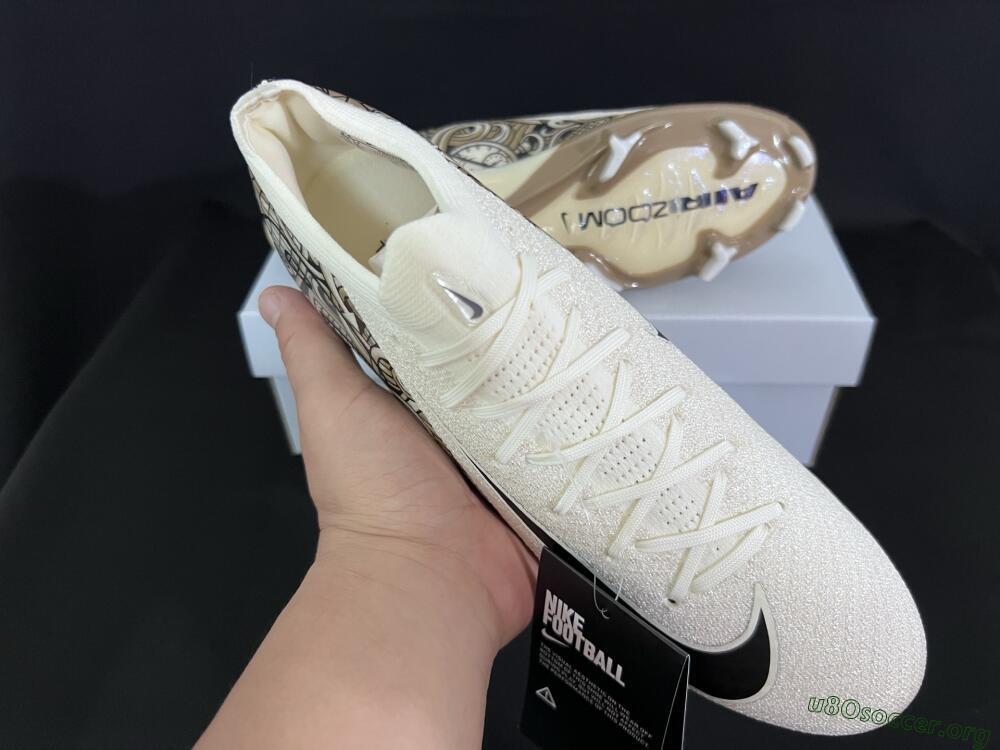 Nike Air Zoom Mercurial Vapor 16 Elite FG Football Boots - Beige/Black/White