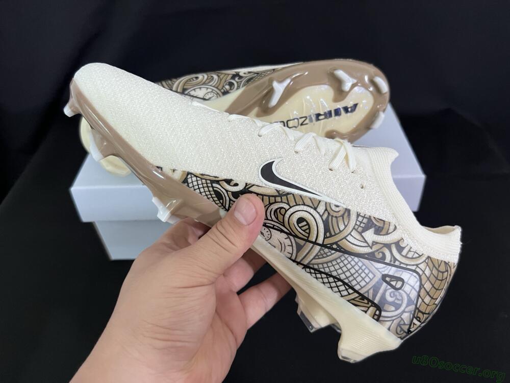 Nike Air Zoom Mercurial Vapor 16 Elite FG Football Boots - Beige/Black/White