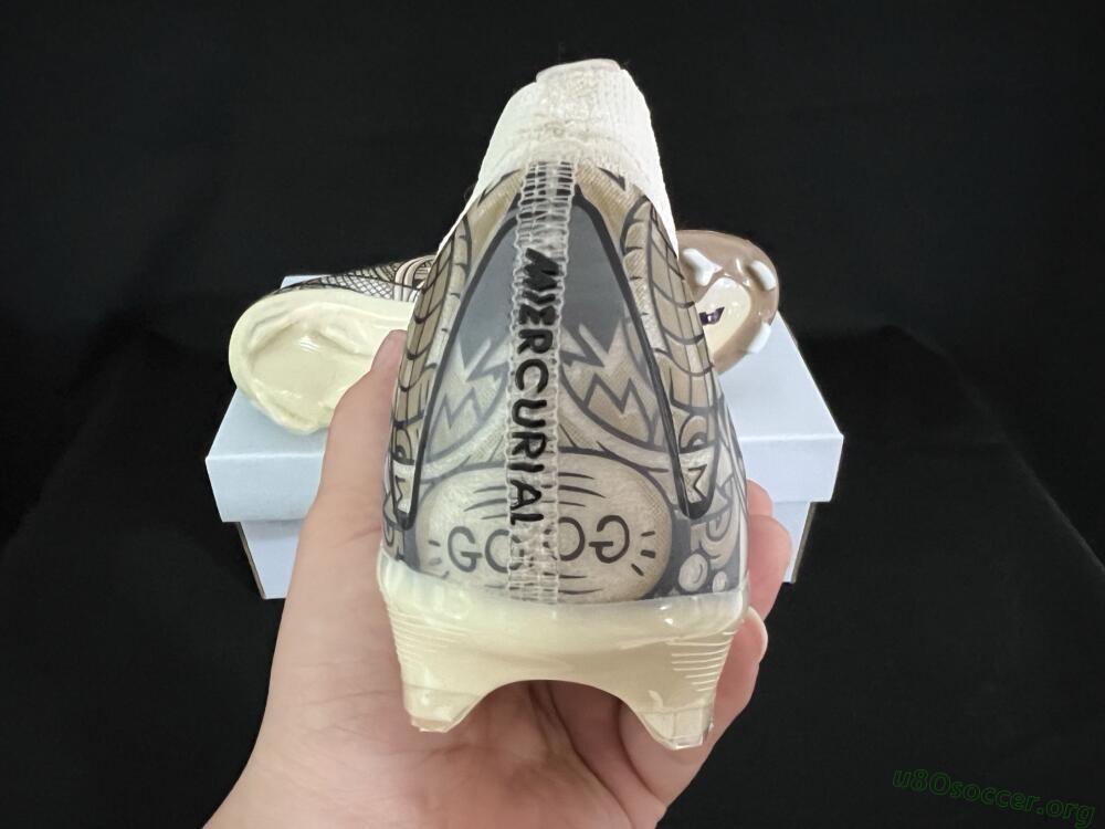 Nike Air Zoom Mercurial Vapor 16 Elite FG Football Boots - Beige/Black/White