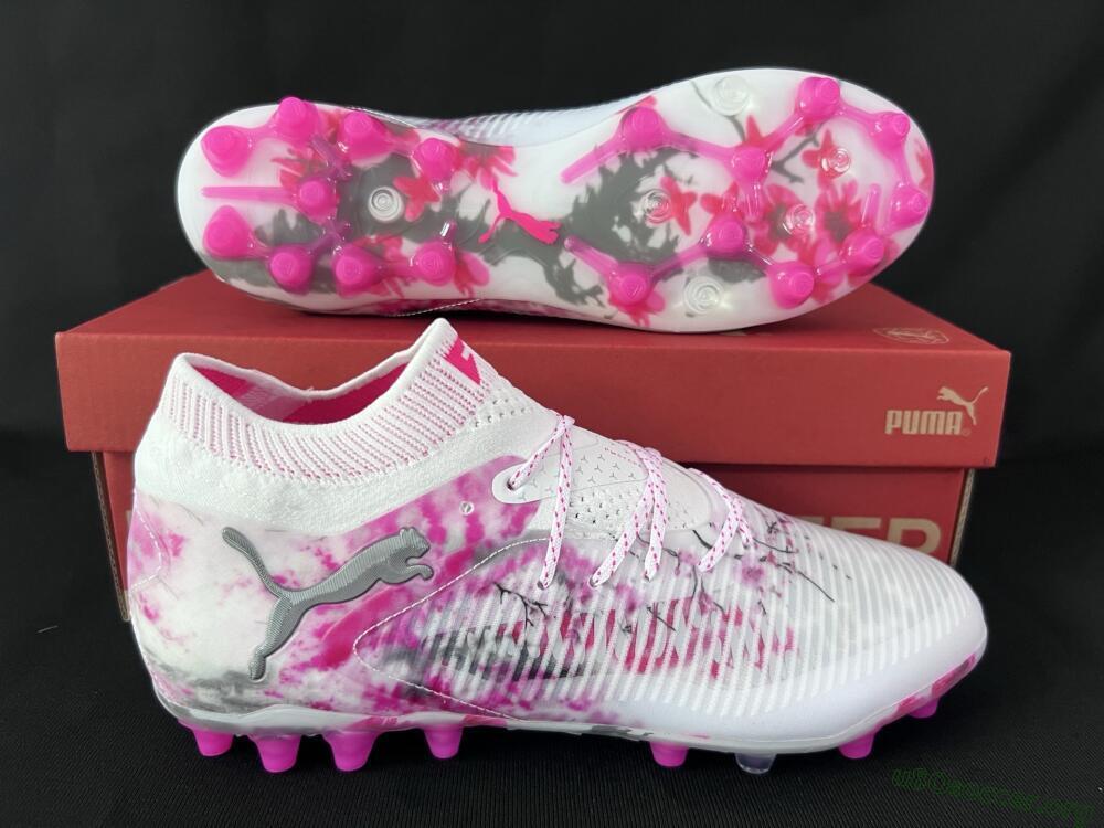 Puma Future 8 Ultimate MG Football Boots - White/Black/Red