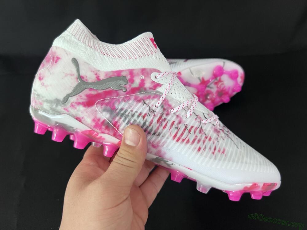 Puma Future 8 Ultimate MG Football Boots - White/Black/Red