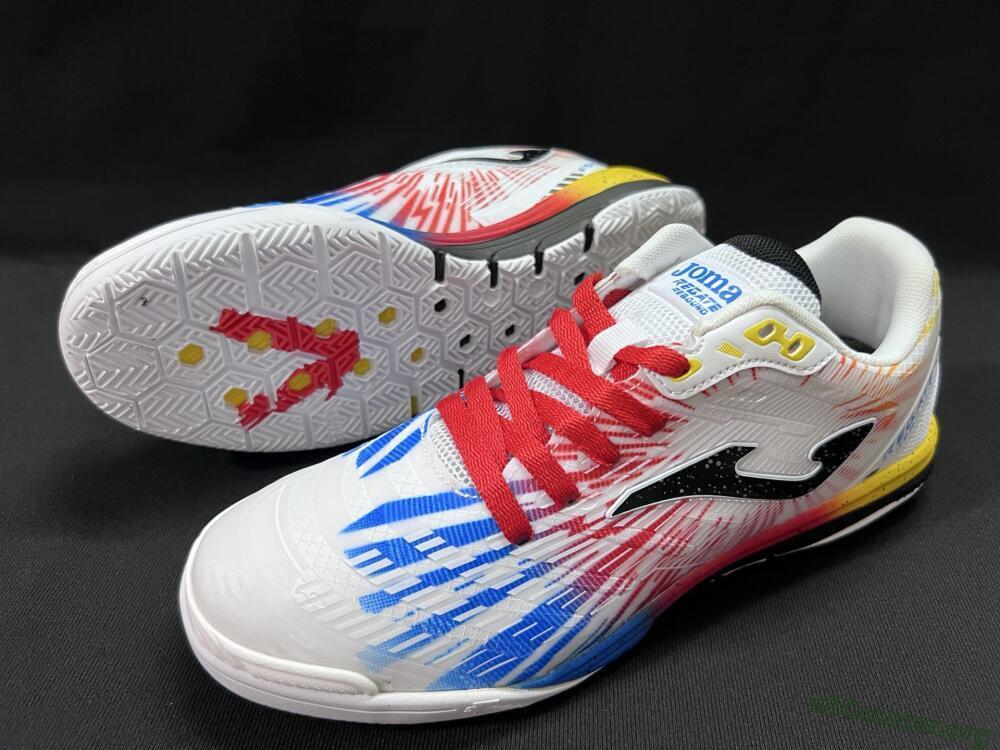 Joma Top Flex IC Football Shoes - Beige/Red/Yellow