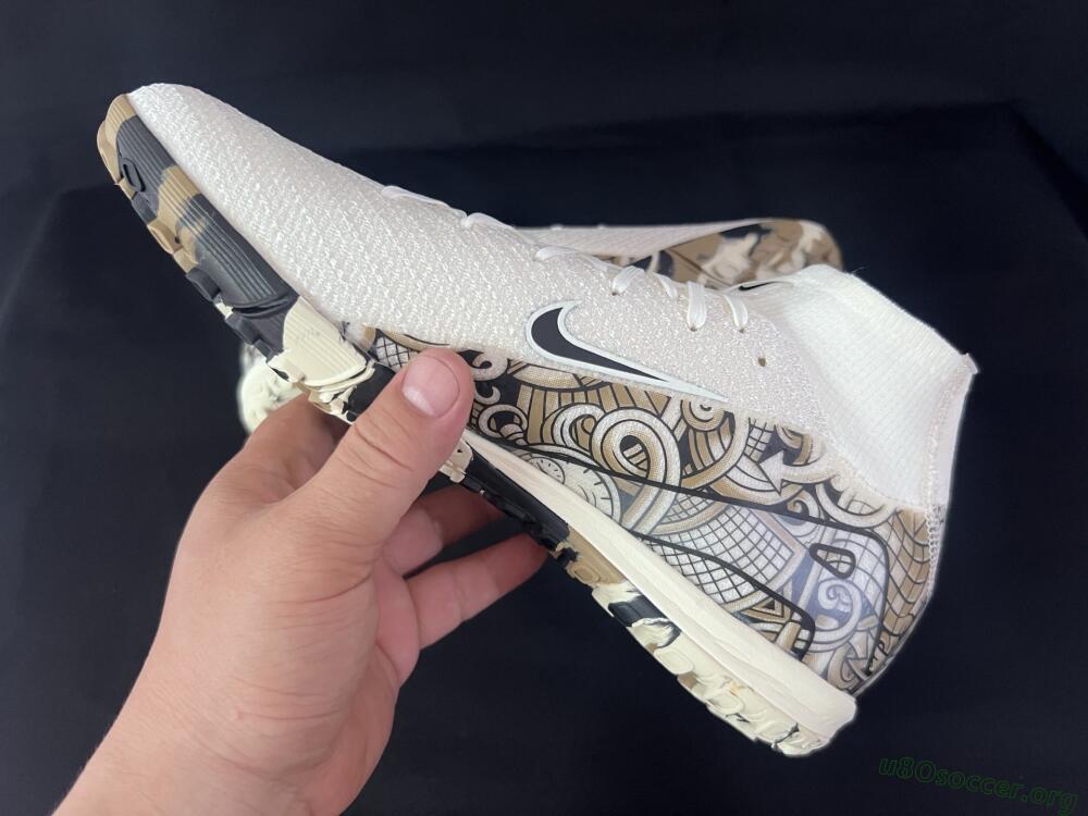 Nike Air Zoom Mercurial Superfly 10 Elite TF Football Shoes - Beige/Black/Brown