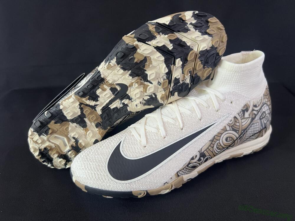 Nike Air Zoom Mercurial Superfly 10 Elite TF Football Shoes - Beige/Black/Brown