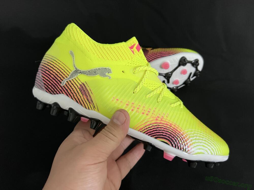 Puma Future 8 Ultimate MG Football Boots - Yellow/Pink/Black