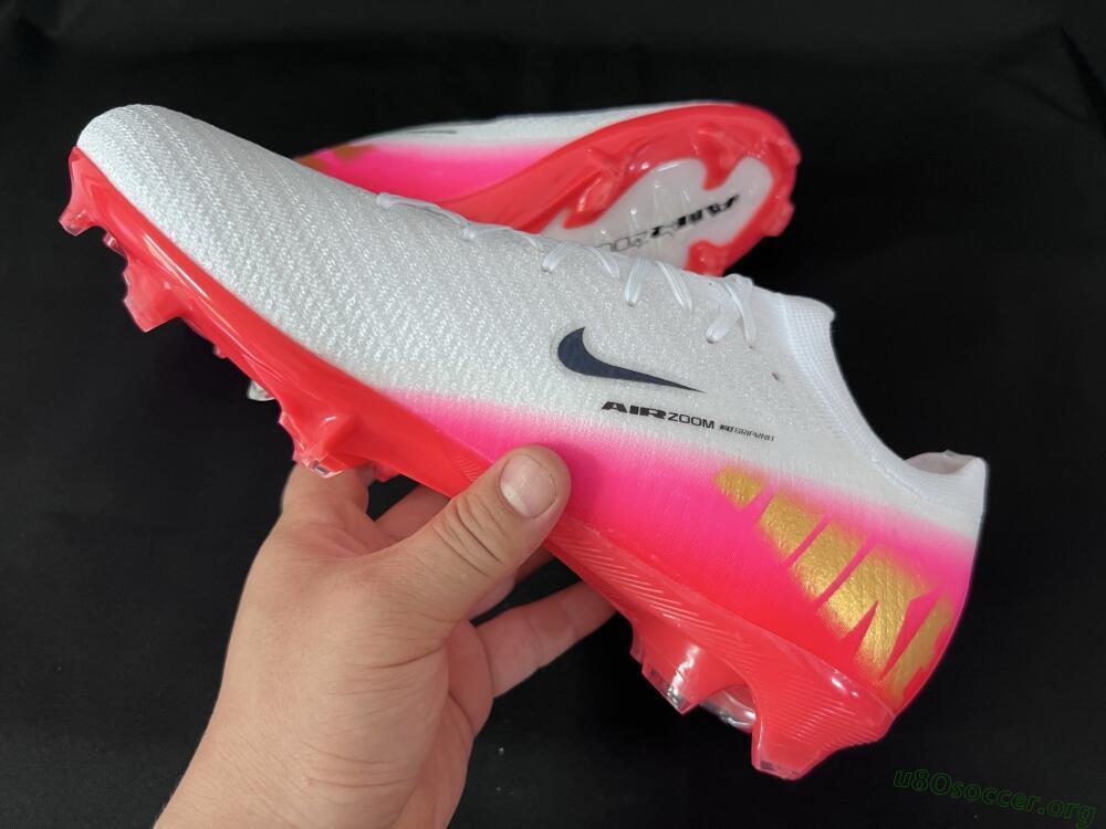 Nike Air Zoom Mercurial Vapor 16 Elite FG Football Boots - White/Pink/Red