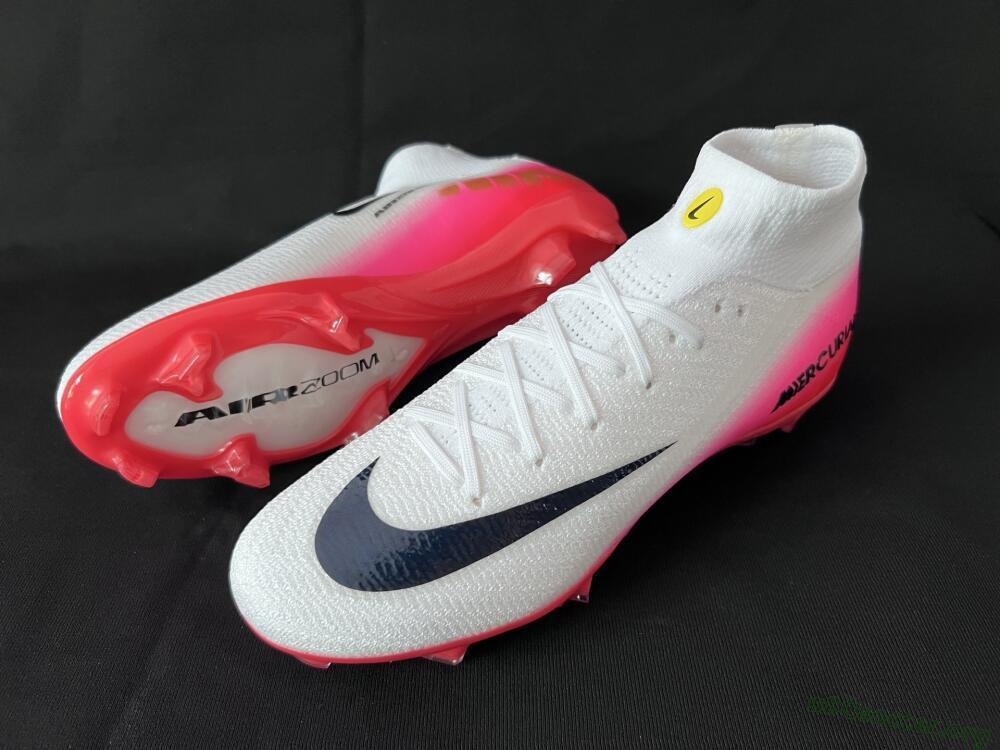 Nike Air Zoom Mercurial Superfly 10 Elite FG Football Boots - White/Black/Pink