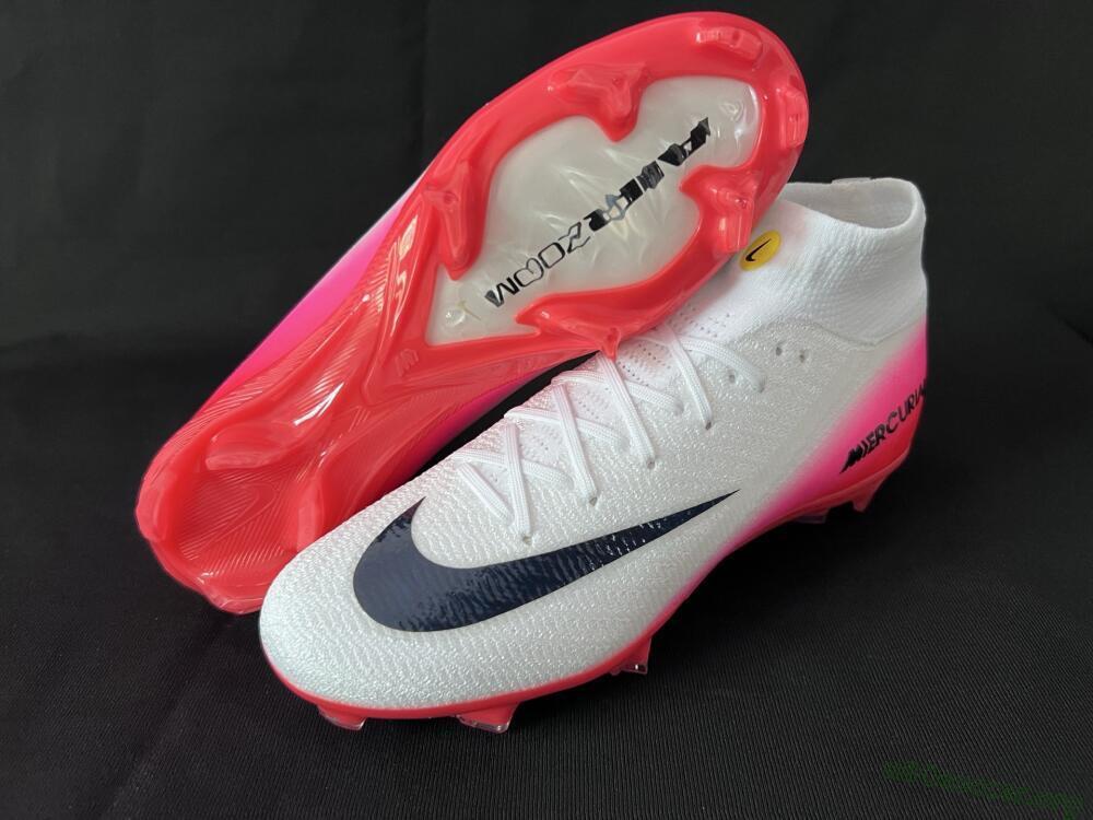 Nike Air Zoom Mercurial Superfly 10 Elite FG Football Boots - White/Black/Pink