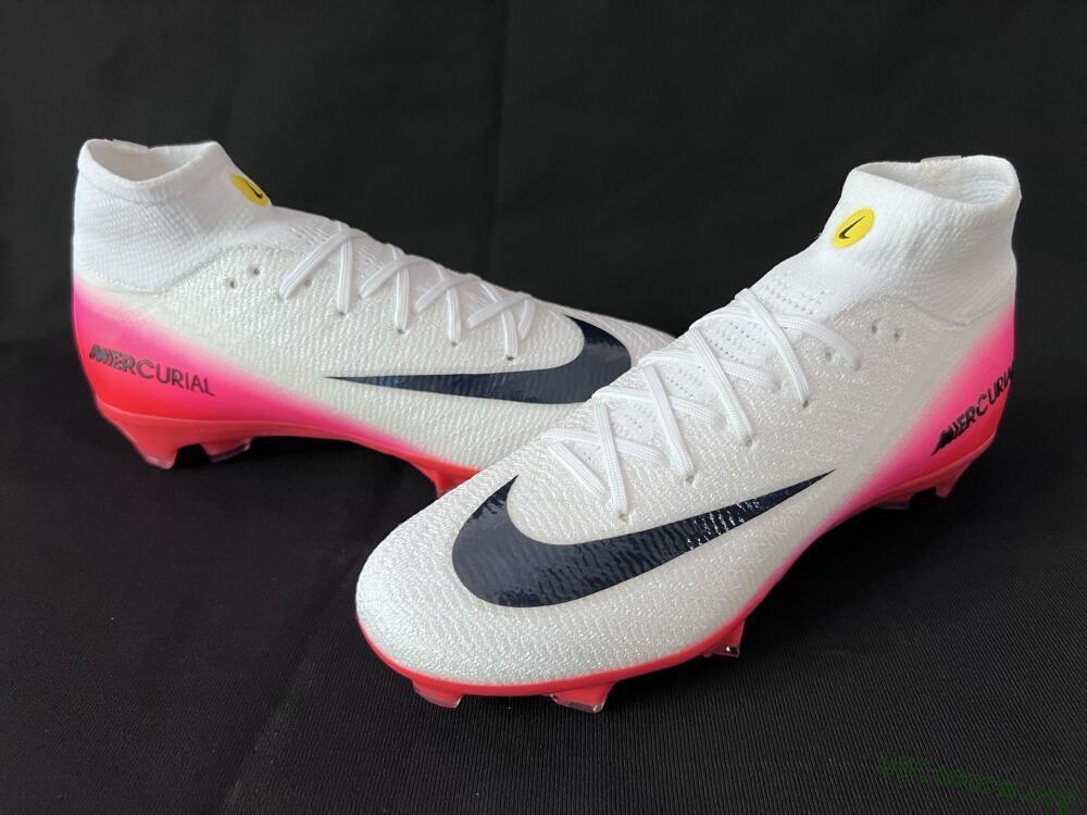 Nike Air Zoom Mercurial Superfly 10 Elite FG Football Boots - White/Black/Pink
