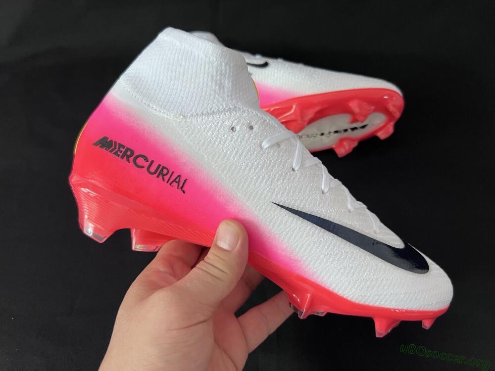 Nike Air Zoom Mercurial Superfly 10 Elite FG Football Boots - White/Black/Pink