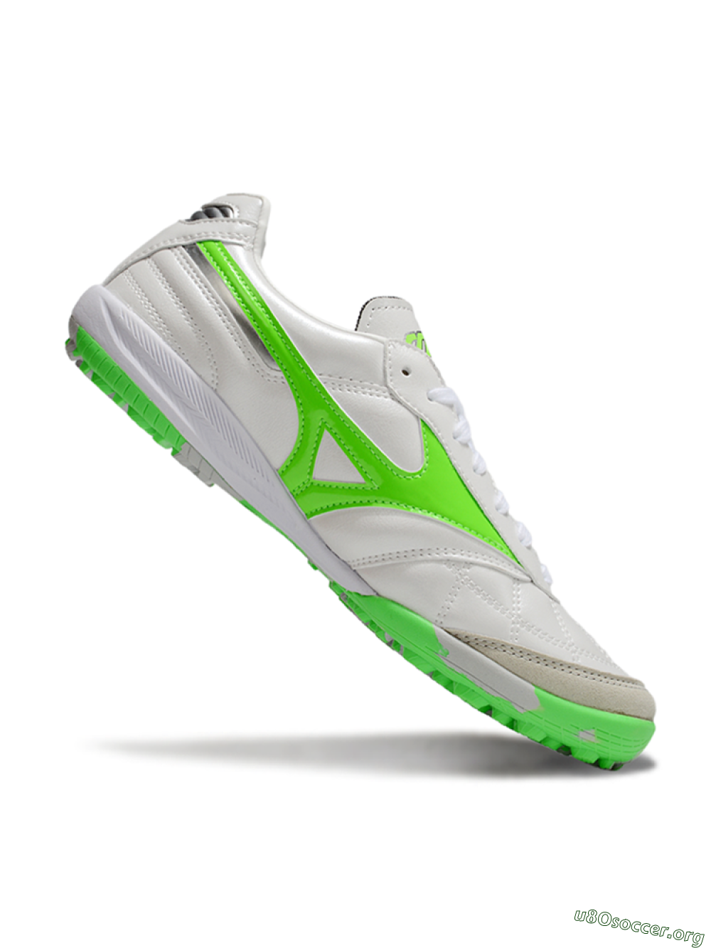 Mizuno Morelia Neo 4 TF Football Shoes - White/Yellow/Grey 4