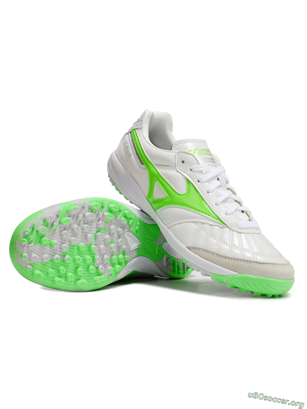 Mizuno Morelia Neo 4 TF Football Shoes - White/Yellow/Grey 0