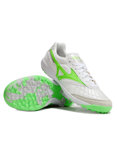 Mizuno Morelia Neo 4 TF Football Shoes - White/Yellow/Grey
