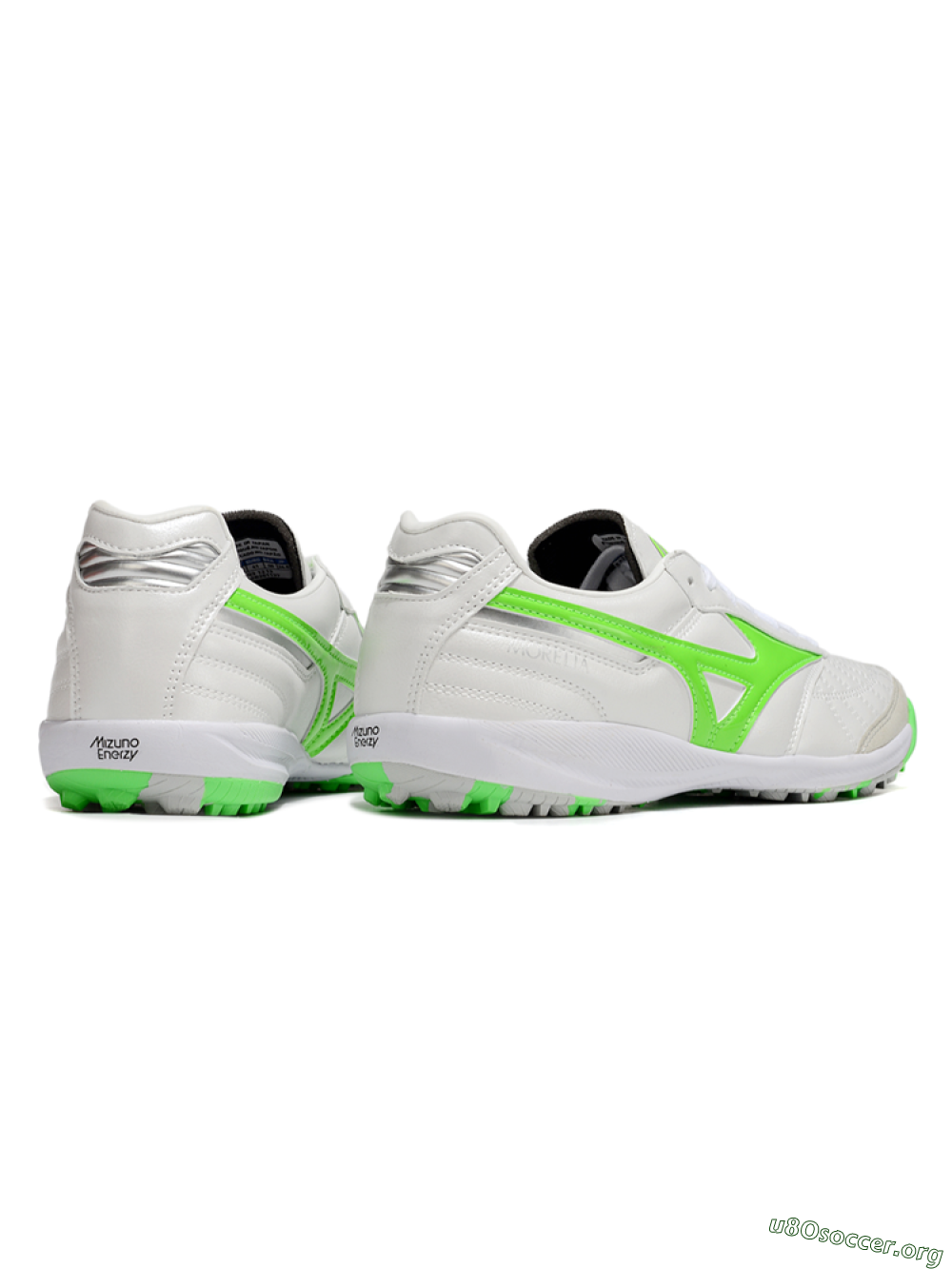 Mizuno Morelia Neo 4 TF Football Shoes - White/Yellow/Grey 6