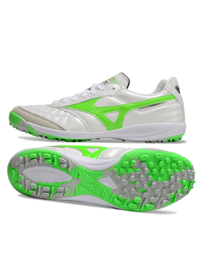 Mizuno Morelia Neo 4 TF Football Shoes - White/Yellow/Grey