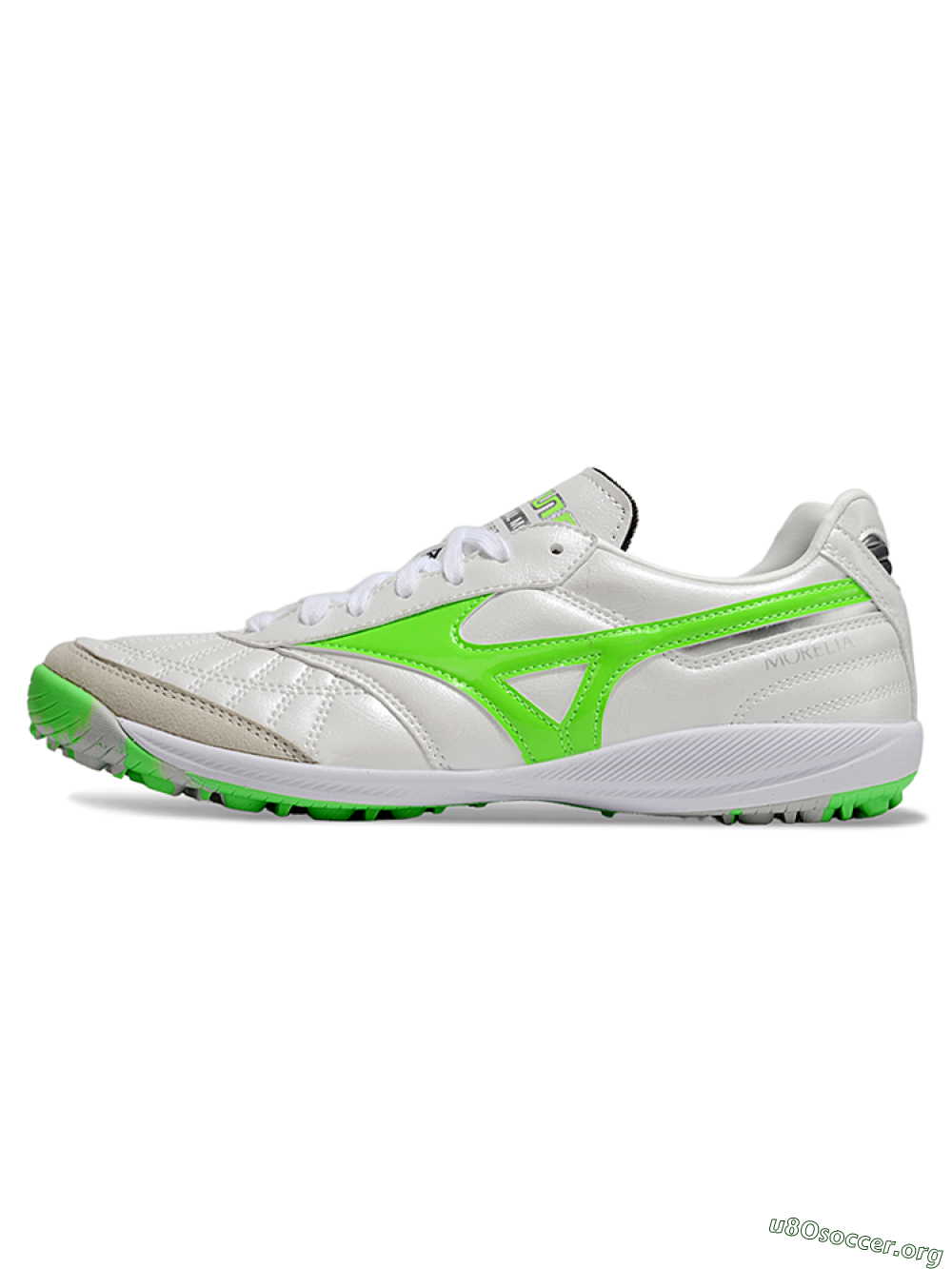 Mizuno Morelia Neo 4 TF Football Shoes - White/Yellow/Grey 3