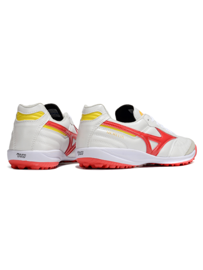 Mizuno Morelia Neo 4 TF Football Shoes - White/Red/Yellow