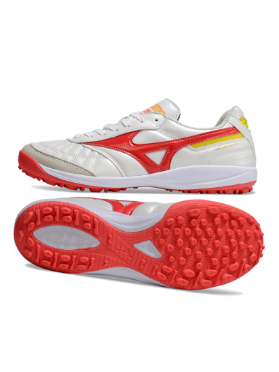 Mizuno Morelia Neo 4 TF Football Shoes - White/Red/Yellow